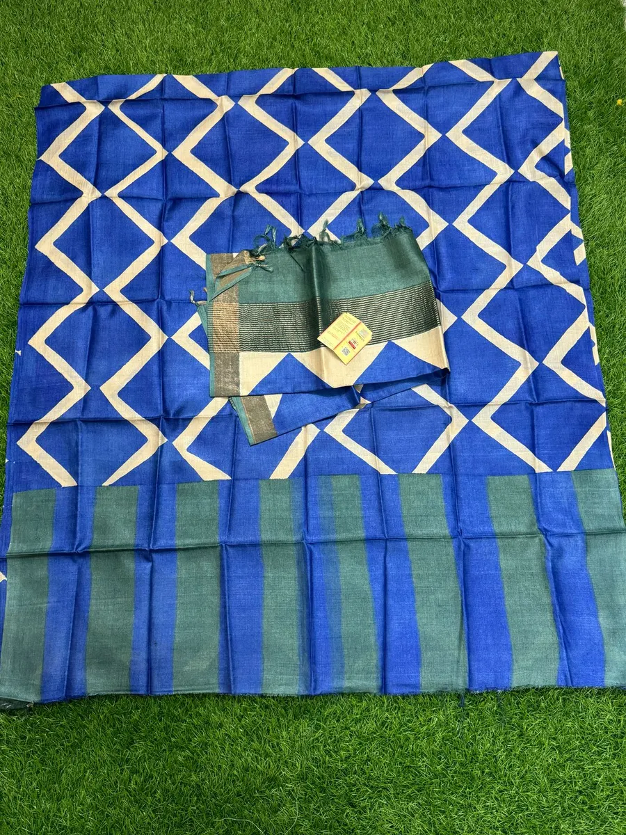 Pure Handloom Tussar Silk Dress Materials | Top & Dupatta Only